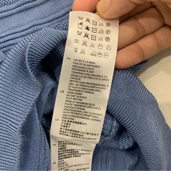 Sandro Barba Ruffle Trim Cardigan Knit Women Large UK 3 VGC knit Sweater Classic - Picture 8 of 11